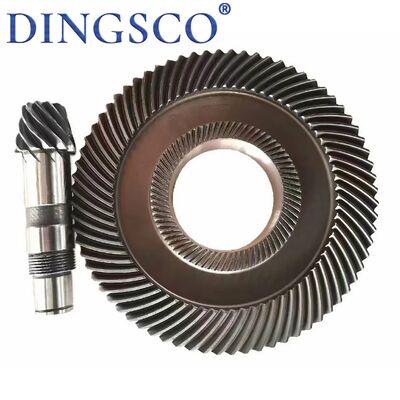 Niestandardowy HRC 58 ′′ 62 Spiral Bevel Gear Pinion z Chin Stal utwardzona do maszyny przemysłowej